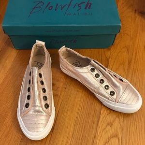Blowfish rose gold slip- on sneakers